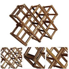 Porta Bottiglie da Vino Portabottiglie per Vino Legno Red Wine Rack 10 Bottle Holder Monte Bar display Vino Wine Rack Legno Rack del vino dell'alcool Rack Scaffale per Vino Porta Bottiglie e Vetro