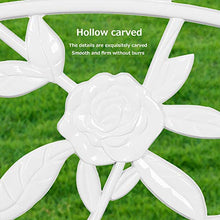 Panchine da Giardino Panca per Tempo Libero da Esterno, Panca da Terrazza in Ghisa Resistente Alle Intemperie, Panca da Cortile Con Schienale e Braccioli Panchine da Giardino Decorative Sotto Portic