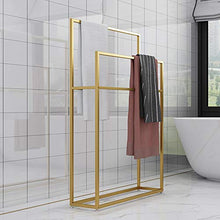Portasciugamani da Terra,metallo Resistente alla ruggine,Porta Asciugamani da Bagno,Scala Portasciugamani,per Cucina e Bagno Hjypmjj/d'oro / 75x20x110cm
