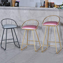 Sgabelli da bar cucina Sgabelli da bar Seggiolone per colazione con gambe in metallo Schienale del poggiapiedi per Cucina Sgabello da pub, Semplice design moderno in ferro (Altezza seduta: 45/65/75