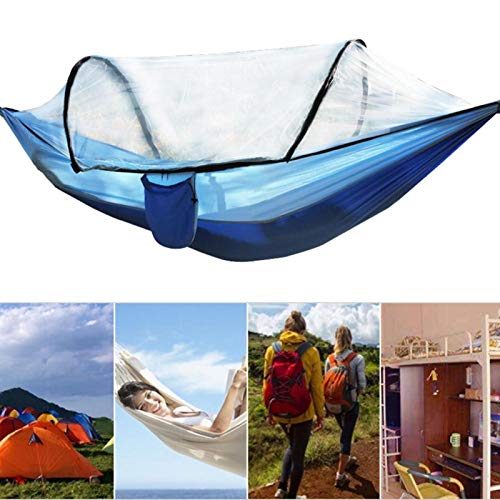 DAUERHAFT Amaca sospesa per Sedia a Dondolo con Corda legata di aggiornamento, per Viaggi in Campeggio all'aperto(Royal Blue Fight Light Blue)