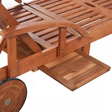 Tidyard Lettini da Giardino, Lettino Prendisole in Legno Massello di Acacia 200x68x83 cm