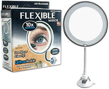 LBWARMB Trucco Specchio con luci Trucco LED Specchio 5XMagnifying Bagno Trucco dello Specchio con la Potente Ventosa 180 ° di Rotazione Daylight Cordless e Compatto da Viaggio Specchio