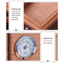 Scatola Di Sigari Humidor Con Umidificatore - Scatola Di Sigari Da Viaggio Portatile in Legno Di Cedro - Humidor in Pelle