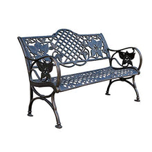 Household Products Sedia da Giardino per Esterni con Schienale in Metallo, Panca per terrazza con braccioli, Decorazione per la casa, Sedile per Parco per Il Tempo Libero, per Veranda/Balcone/Cortile