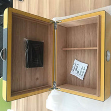 HCKZ Bene Humidor, Cedar Humidor Creative Humidor Sigari Scatola di immagazzinaggio .Fascia Alta (Color : Yellow)