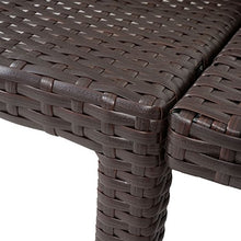 Lettino da esterno polyrattan HWC-A51 regolabile Basic marrone cuscino beige