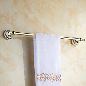 MBYW Portasciugamani Moderno Minimalista Portasciugamani Elegante per Il Bagno di Moda Portasciugamani in Ceramica Blu e Bianco con portasciugamani in Ceramica Set idilliaco Porta Asciugamano Oro