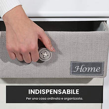 Mobiletto per Casa Vestiamo Casa, Mobile in Legno con 5 Cassetti, Dimensioni 90 x 40 x 29 cm, Colore Bianco e Grigio