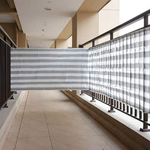 QSDGFH - Recinzione schermo per la privacy, resistente, a strisce per appartamenti con fascette in corda, panno resistente per il sole, copertura per recinzione da parete e giardino