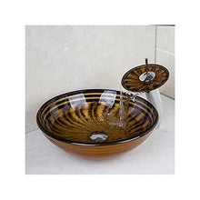 Set lavabo per bagno da incasso in lucido vetro temperato nave lavandino con rubinetto cascata anello di montaggio e scarico acqua di Homelava