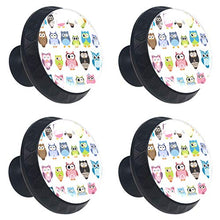 Gufo del fumetto 4 PCS Pomelli per Porta, Pomolo per Mobile, Pomelli per Mobili con Viti, Maniglia per Armadietto, Pomelli per Porta, Pomelli per Cassetti per Porta, Armadio, Cassetto e Credenza