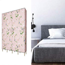 JJZXT Staccabile Armadio Steel Frame Addensare Bold Doppio Pieghevole Completa Hanging Tessuto Semplice Bagagli Economia Cloth Armadio