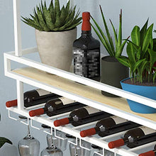 Organizza la Cucina Portabottiglie Sospeso da Soffitto,Scaffale Sospeso Decorazione per Bar Ristoranti Cucine/Club di Cantine Commerciali