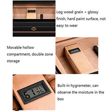 Scatola di sigari Scatola per Sigarette Cigar Moisturizing Home Legno di Cedro Cassa di Sigarette Idratante Cigar Cabinet Cigar Cabinet Cigar Cabinet (Color : Black, Size : 33 * 23 * 10CM)