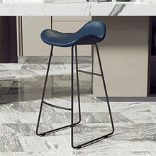 Sgabello Da Bar Bar moderno Sgabello da bar sedia imbottita Sgabello Alto, sede blu dell'unità di elaborazione con base metallica Bar Stool for la cucina, bistrot, caffè, pub Max.carico 200kg