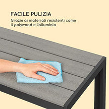 blumfeldt Menorca Roll - Tavolino da Servizio, Carrello con Rotelle, Dimensioni: 100 x 83 x 49 cm (LxAxP), 2 Ripiani, 2 Ruote, Materiale: Alluminio/Polywood, Rivestito a Polveri, Teak