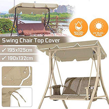 XLBHSH Baldacchino di Ricamo per Oscillazione Sedile 2 e 3 posti Dimensioni Amaca Cover Top Giardino all'aperto,Beige,190x132cm
