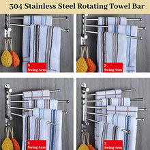Portasciugamani da Parete Portasciugamani Rotante a Parete in Acciaio Inox Appendiabiti a Muro Appendiabiti Organizer Home Kitchen Accessori Bagno con 3 Barre Rotanti