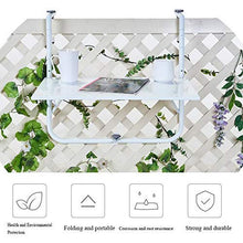 Balcone Appeso Tavolo in metallo in metallo in ferro battuto tavola pieghevole appeso semplice mini parete hanging scrivania scrivania tavolo da pranzo (nero) (taglia: per ringhiere 4-11,5 cm di largh