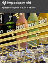 LJFJJ Portabottiglie da Parete in Ferro Bicchiere da Vino invertito Portabottiglie Vino in Metallo Installazione a soffitto Decorazione Bar per Bar, ristoranti, cucine