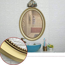 AJH Specchi da Bagno Specchio da Parete Specchio per Trucco da Trucco Specchio da Bagno a Parete Specchio da Bagno Ovale con Cornice in ABS Specchio Decorativo impermeabi