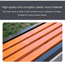 Panchina da giardino per esterni, sedia per il tempo libero del parco, panchine per patio in legno resistenti alle intemperie, panchine decorative per terrazze con prato per 2-3 persone