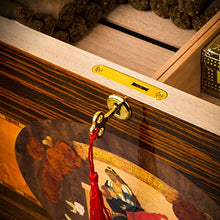 Humidor per Sigari di Grande capacità in Legno di Cedro Humidor per Sigari Accessori per Sigari Vernice per Pianoforte Quattro Strati E Otto Rack Possono Contenere 200 Sigari