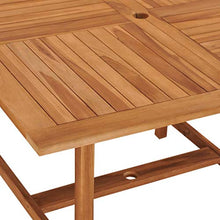 E E-NICES Tavolo da Giardino 120x120x75 cm in Legno Massello di Teak