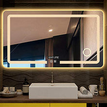 SHU XIN LED Smart Bagno Touch Screen Luce Specchio HD Bagno Specchio Bagno 5MM Senza Rame Argento Specchio Funzione antiappannamento di Sicurezza antideflagrante