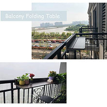 SFSGH Tavolo Pieghevole da Balcone a Parete, Tavolo da Balcone Pieghevole, Tavolo da ringhiera Regolabile (Colore: caffè, Dimensioni: 4 Dimensioni)