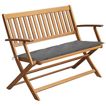 vidaXL Panca da Giardino con Cuscino 120 cm in Massello di Acacia