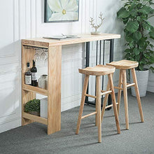 Pub Table Bar in Legno Altezza Colazione Bar Tavolo da Pranzo con Il Vino della Pagina for Il Soggiorno, Sala da Pranzo, Cucina (Stool Non Incluso) Bar Tavolo da Pranzo per la Cucina, Sala da Pranzo,