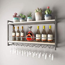 LWW Wine Rack, supporto di vetro di vino del ferro Wine Rack a parete Montato Porta Calice Multi-Purpose Rack Wine Glass,80 * 20 * 55 cm