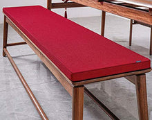 yzzseason, cuscino per panca lunga da interni, spessore 3/5 cm, antiscivolo, cuscino per panca in legno con cravatta, 2 o 3 posti, per esterni, colore rosso, 35 x 80 x 5 cm