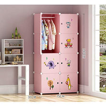 Guardaroba Semplici Bambini Armadio casa Camera da Letto Panno di plastica del Bambino del Tessuto Semplice Bagagli Moderna Hanging Assemblea Armadio XINYALAMP