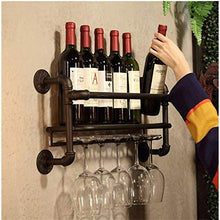 FGDSA Mensole galleggianti Portabicchieri per Vino Rosso in Stile Nordico Mensola per Calice a Testa in Giù Casa in Ferro battuto Appeso a Parete Portabottiglie per Vino