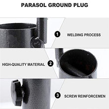 Ancoraggio in Acciaio per ombrellone, Supporto per coclea per Erba da Spiaggia, Accessori da Giardino con Inserto in Metallo per impieghi gravosi Portatili, per Tende da Sole da Pesca