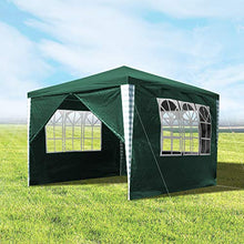 Hengda - Gazebo da Giardino, 3 x 3 m, Protezione dai Raggi UV, per Feste all’Aperto, con Pannelli Laterali, Facile da installare