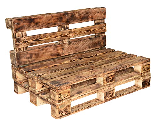 clc Divano divanetto 2 posti in Pallet EPAL per Esterno e Giardino -Made in Italy- Rustico, 120x80x78