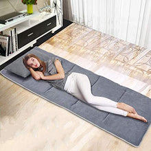 Pieghevole Materasso Nap con Cuscino, Portatile Dormire Pad Tatami Bendo Pieghevole Ufficio Home Bambini Single Morbido Tatami Tappetino-Grigio 190x68cm(74x26inch)