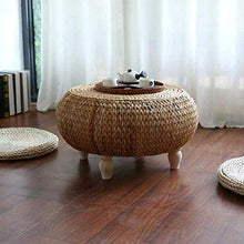 Xicaimen Tavolino da caffè Rotondo in Rattan tavolino da caffè in Tatami Tavolo a bovindo Tavolo kodatsu tavolino da Balcone tavolino da caffè (Colore: Marrone  Dimensioni: 60 * 60 * 35 cm)