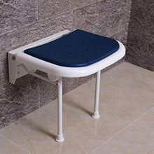 Accessori da bagno - Yushi ~ pieghevole parete doccia Sgabelli Parete doccia sedile sgabello pieghevole cambiare le scarpe di feci for anziani / disabili Anti-Slip sedia con le gambe Sgabello in Blue