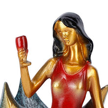 Summer Surprise Statuetta portabottiglie, statuette Statuette portabottiglie per vino Statuette portabottiglie per vino Portabottiglie per vino, per ufficio(BS023-2 Red Girl)