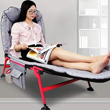 ZHANGYY Patio Chaise Longue Chaise Longue, Pieghevole Letto Casa Pranzo Singolo Letto Siesta Sedia Ufficio Semplice Sedia Pieghevole Portatile 185x62x33cm Durevole