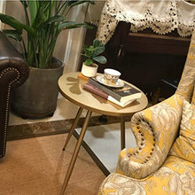 Yyqx Comodino Tavolino da caffè Americano retrò Semplice, Tavolo da Soggiorno in Oro Comodini Letto