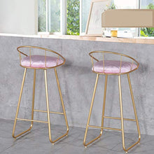 Sgabelli da bar cucina Sgabelli da bar Seggiolone per colazione con gambe in metallo Schienale del poggiapiedi per Cucina Sgabello da pub, Semplice design moderno in ferro (Altezza seduta: 45/65/75