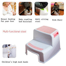 HomDSim - Sgabello per bambini per il bagno, per imparare a usare il WC, antiscivolo, con impugnatura morbida, per la sicurezza in bagno, sgabello per il bagno e la cucina, Polipropilene, Grey, 1 confezione