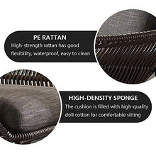 Aimir Set di Mobili da Giardino per Esterni, Divano in Rattan in Stile Nordico Combinazione Moderna Mobili per Il Tempo Libero Balcone Giardino Poltrona Singola con Poggiapiedi,Grigio