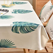 WSJIABIN Tovaglia Decorazioni per la casa Verde Monstera tovaglia Moderna nordica tovaglia tovaglia Rotonda tovaglia Impermeabile Bianca